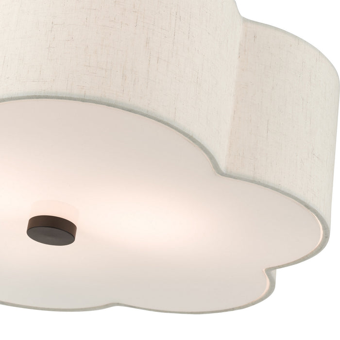 Three Light Semi Flush Mount from the Solstice collection in English Bronze finish