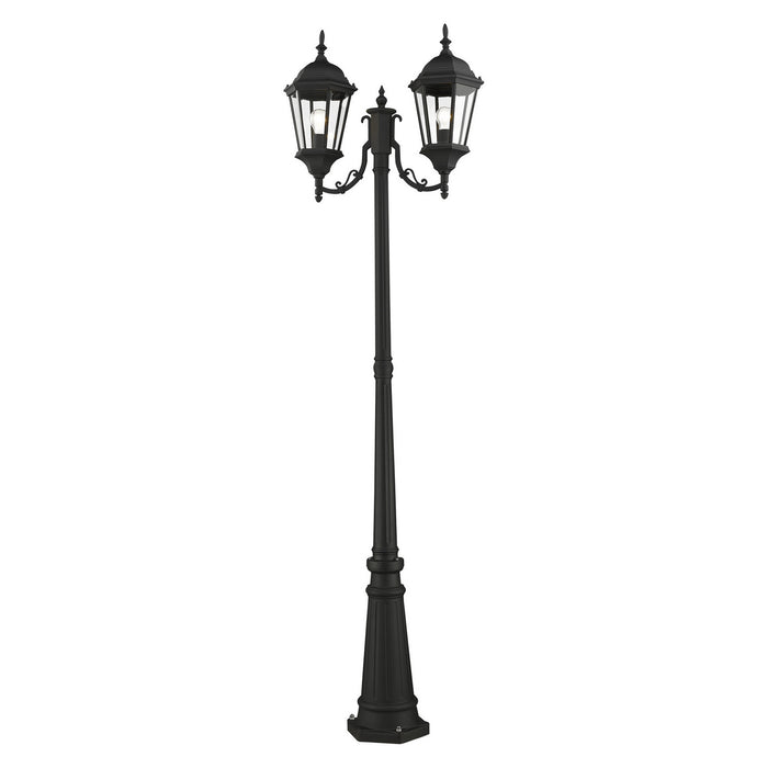 Two Light Outdoor Post Mount from the Hamilton collection in Textured Black finish