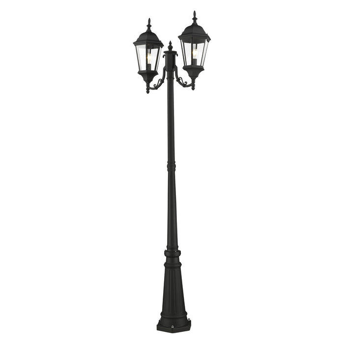 Two Light Outdoor Post Mount from the Hamilton collection in Textured Black finish