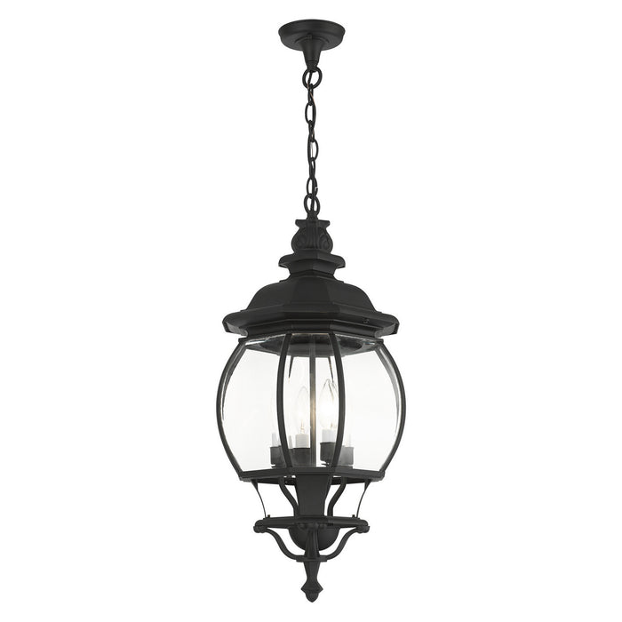 Four Light Outdoor Pendant from the Frontenac collection in Textured Black finish