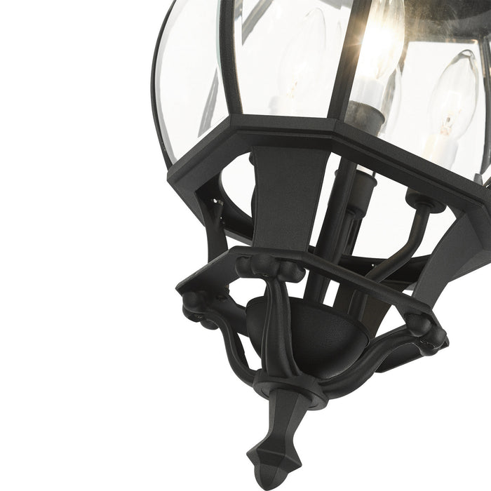 Four Light Outdoor Pendant from the Frontenac collection in Textured Black finish