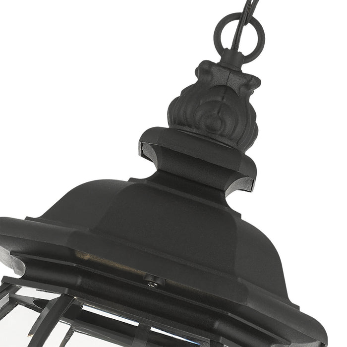 Four Light Outdoor Pendant from the Frontenac collection in Textured Black finish