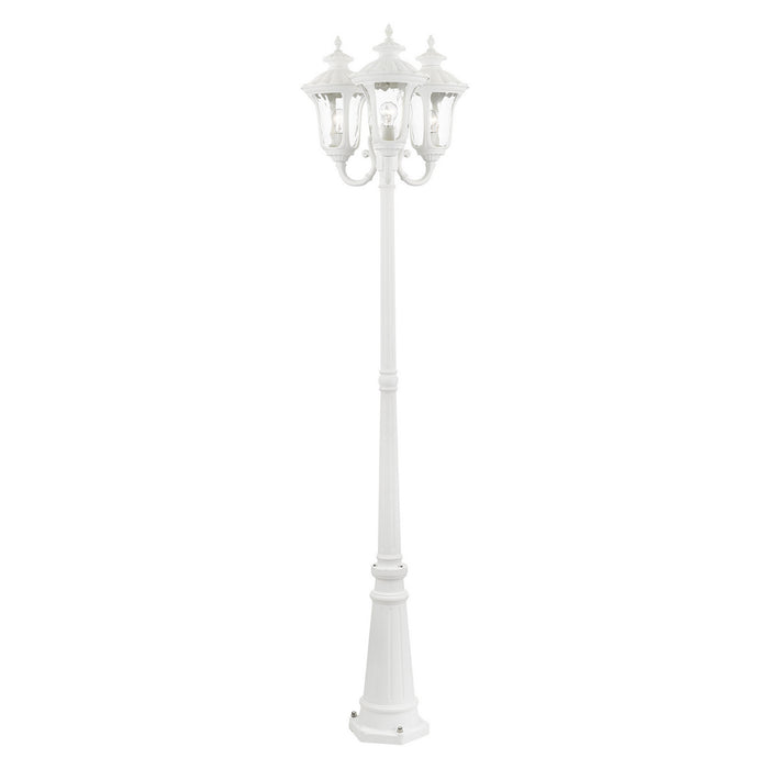 Three Light Outdoor Post Mount from the Oxford collection in Textured White finish