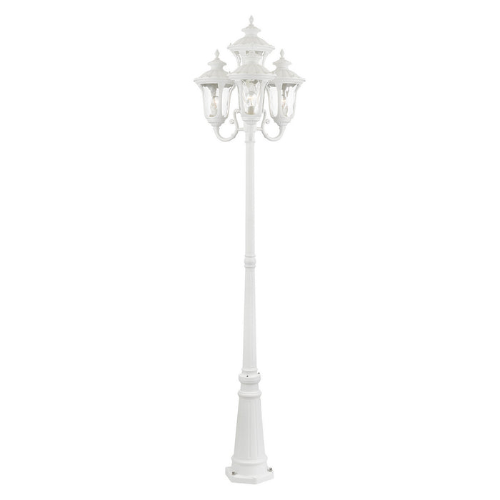 Four Light Outdoor Post Mount from the Oxford collection in Textured White finish