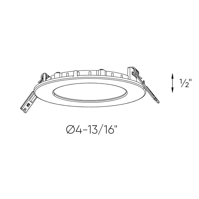 LED Recessed Panel Light in White finish