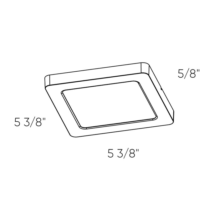 LED Flushmount in White finish