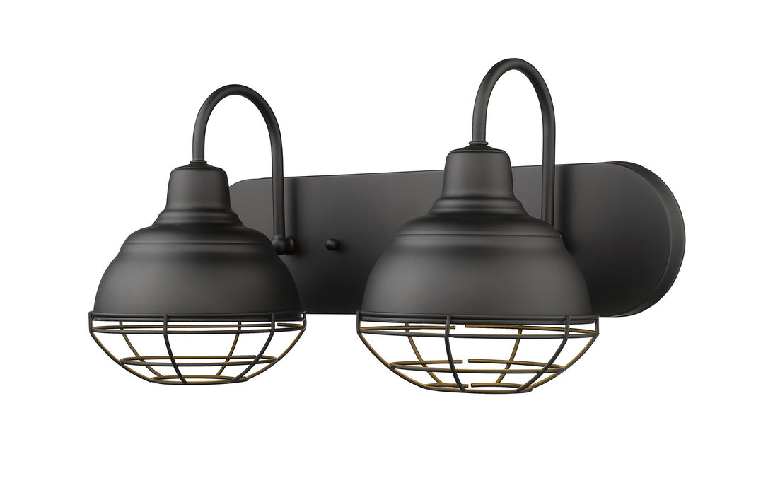 Two Light Vanity from the Neo-Industrial collection in Matte Black finish