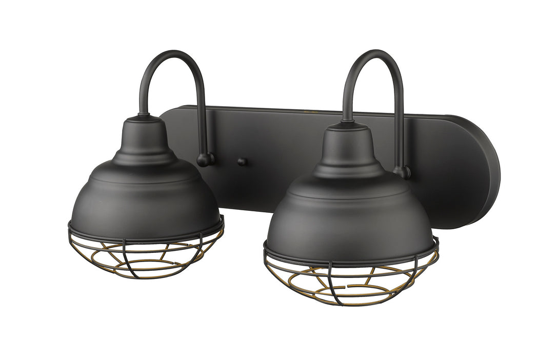 Two Light Vanity from the Neo-Industrial collection in Matte Black finish