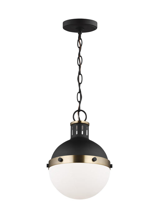 One Light Mini Pendant from the Hanks collection in Midnight Black finish