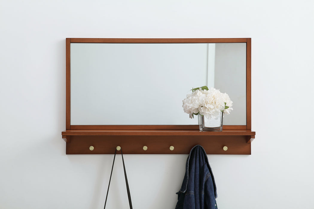 Mirror from the Elle collection in Pecan finish