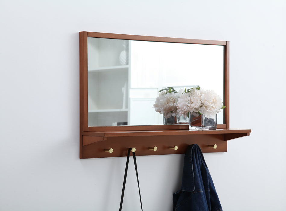 Mirror from the Elle collection in Pecan finish