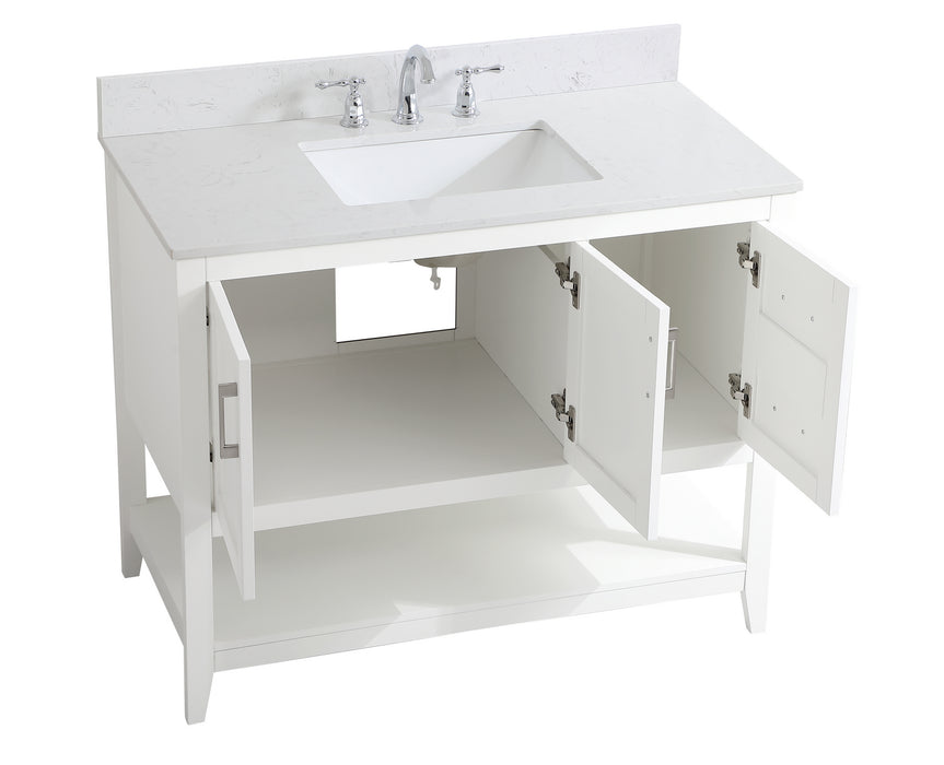 Bathroom Vanity Set from the Aubrey collection in White finish