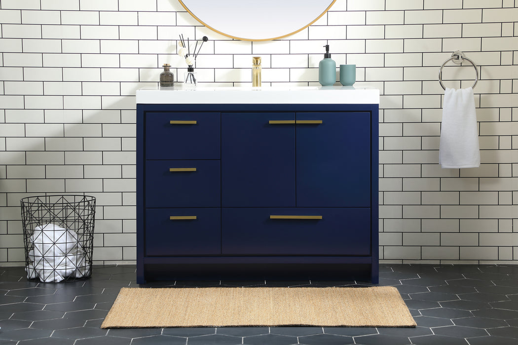 Bathroom Vanity Set from the Wyatt collection in Blue finish