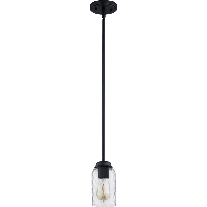 One Light Mini Pendant from the Blanche collection in Matte Black finish