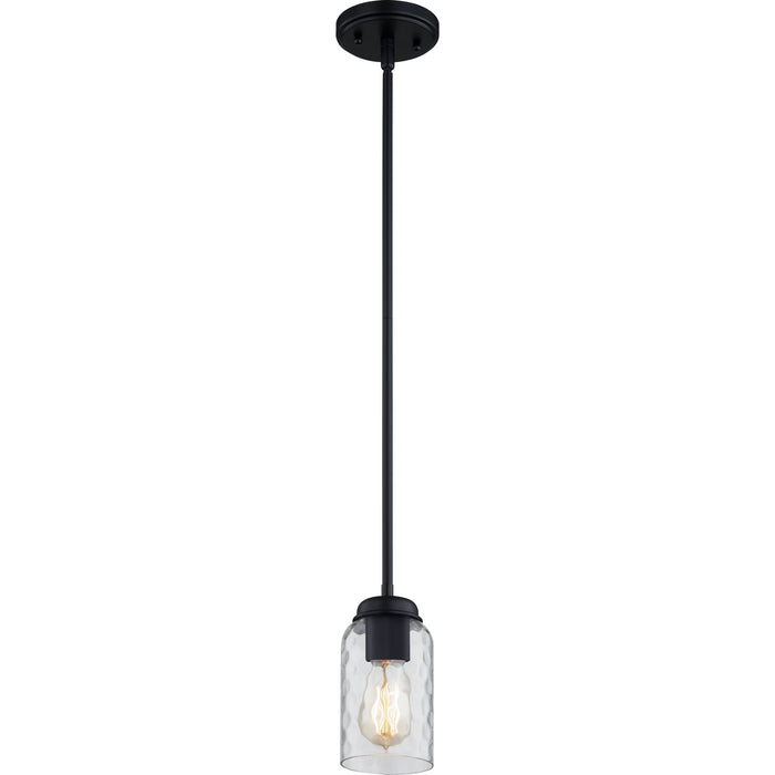 One Light Mini Pendant from the Blanche collection in Matte Black finish