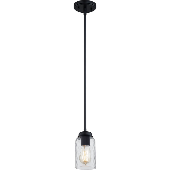 One Light Mini Pendant from the Blanche collection in Matte Black finish