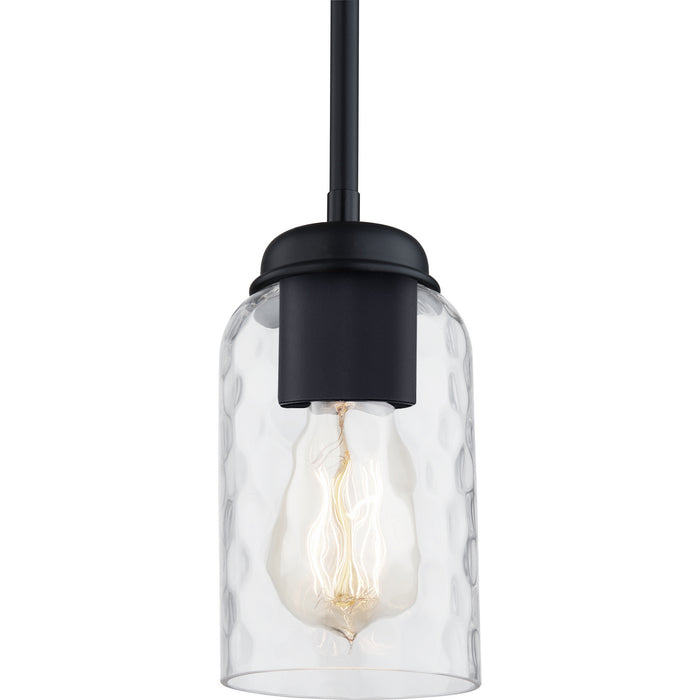 One Light Mini Pendant from the Blanche collection in Matte Black finish