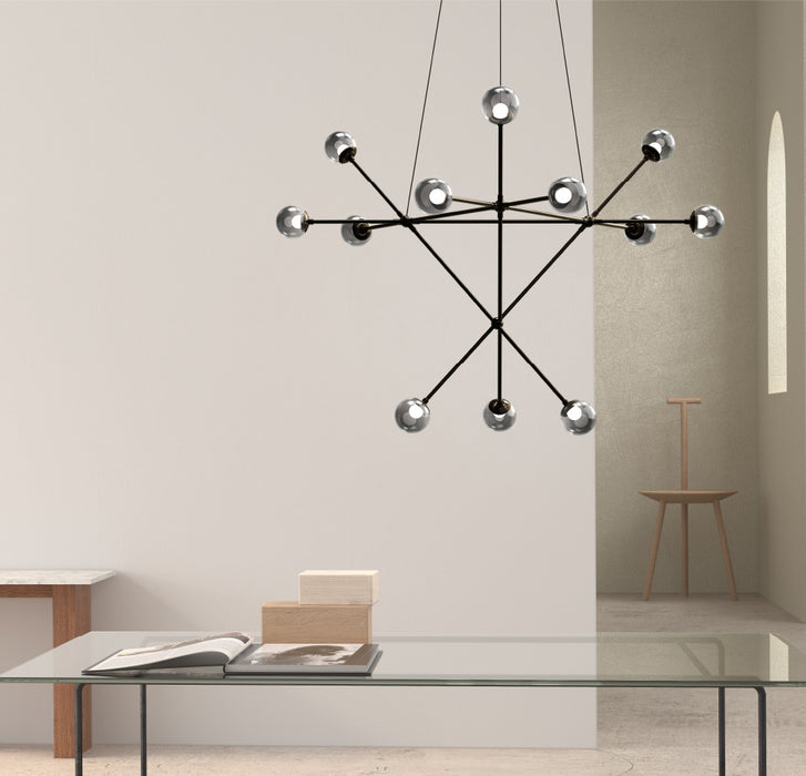 LED Pendant from the Proton™ collection in Polished Black Nickel finish