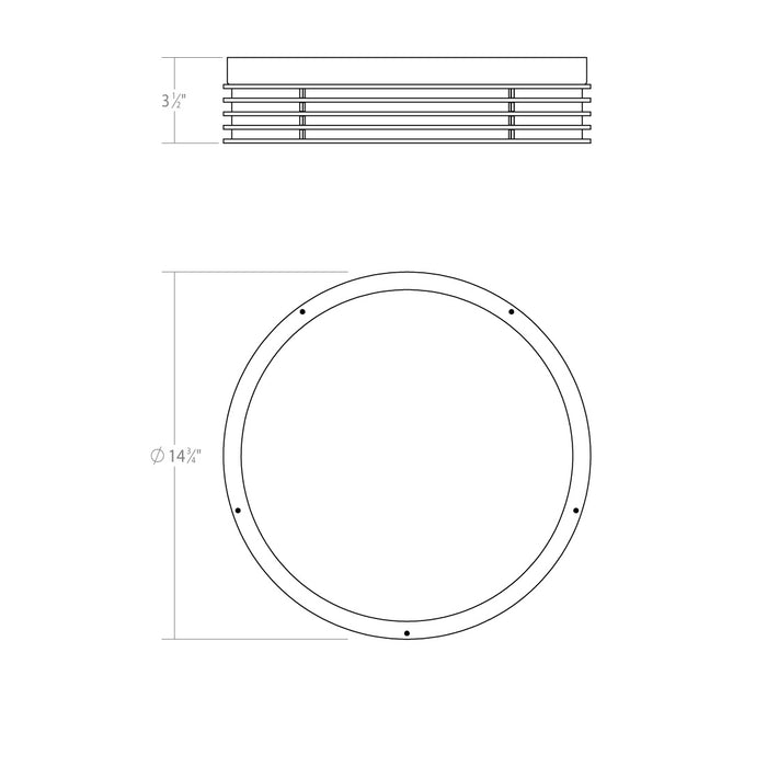 LED Surface Mount from the Marue™ collection in Textured White finish