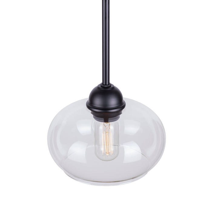 One Light Mini Pendant from the Cameron collection in Black finish