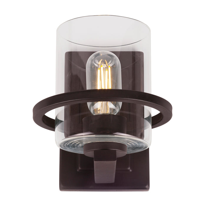 One Light Wall Sconce from the Halo collection in Black finish