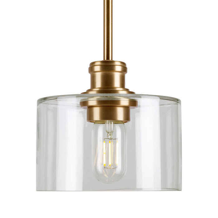 One Light Mini Pendant from the Zane collection in Soft Gold finish