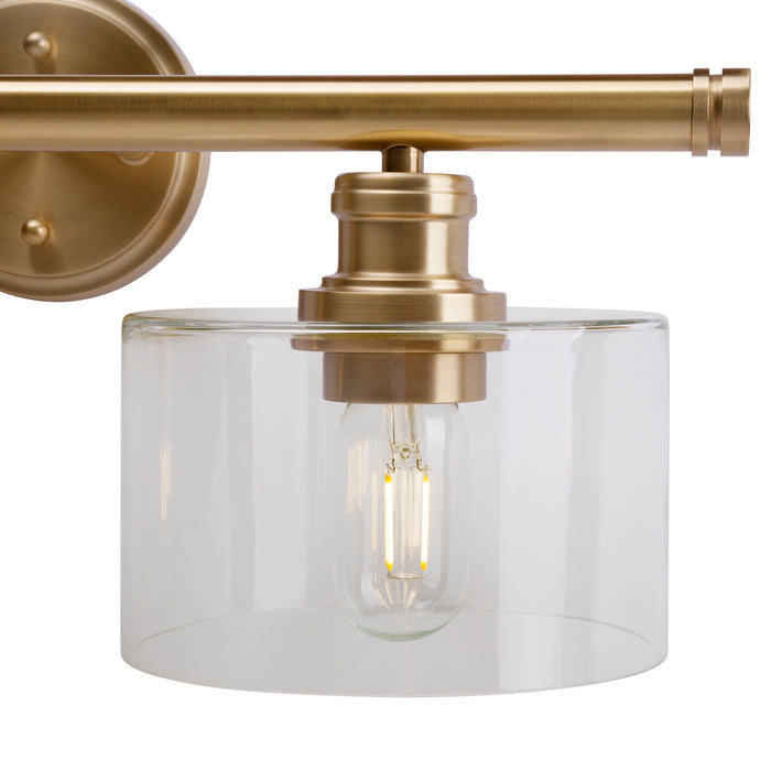 Two Light Bath Vanity Light from the Zane collection in Soft Gold finish