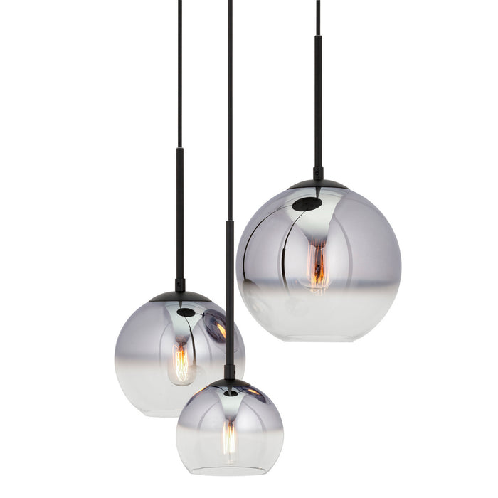 Three Light Pendant from the Callisto collection in Black finish