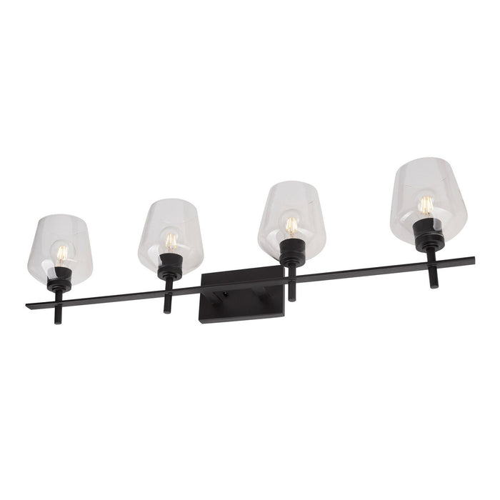 Four Light Bath Lighting from the Chalice collection in Black finish