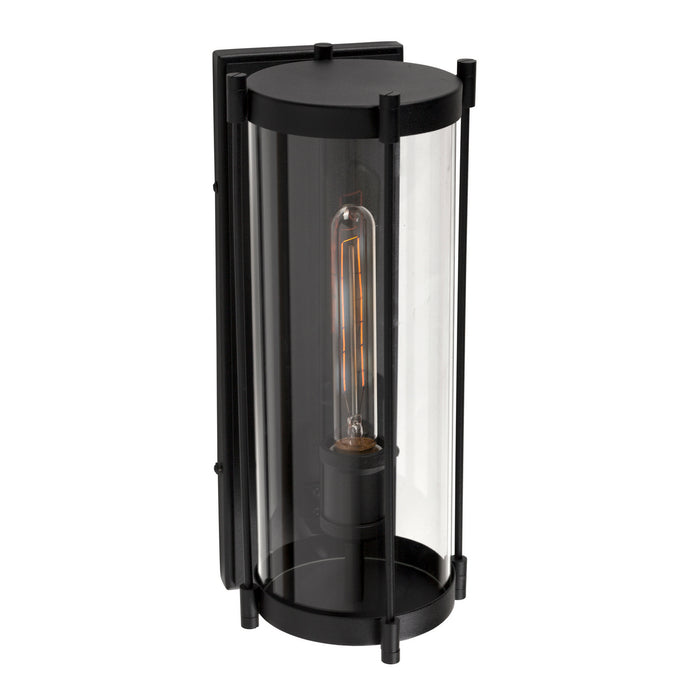 One Light Outdoor Lantern from the Hudson collection in Black finish