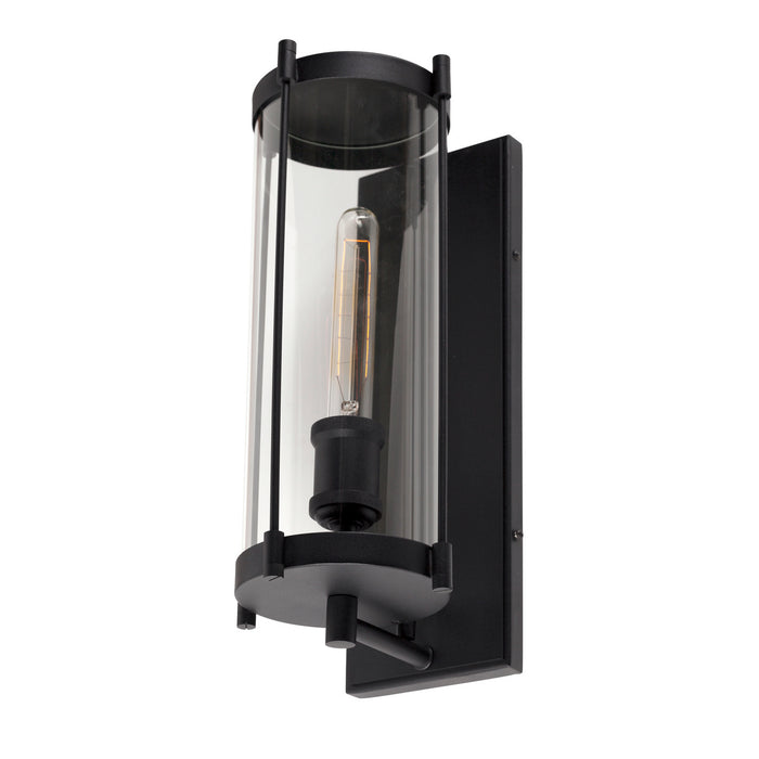 One Light Outdoor Lantern from the Hudson collection in Black finish