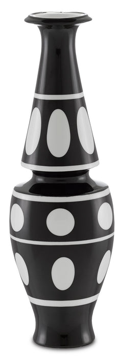 Vase in Black/White finish