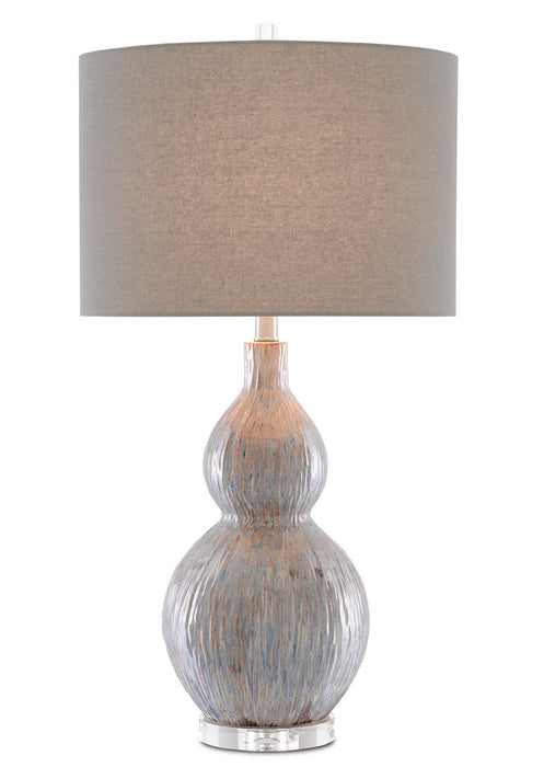 One Light Table Lamp in Gray/Blue/Taupe/Clear finish