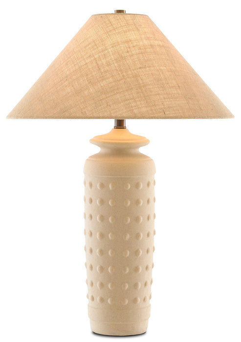 One Light Table Lamp in Sand/Brass finish