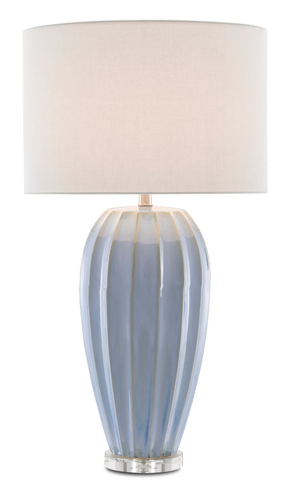 One Light Table Lamp in Light Blue/Clear finish