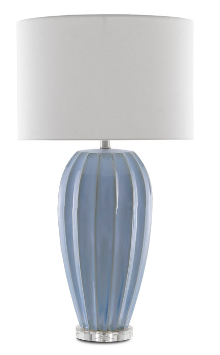 One Light Table Lamp in Light Blue/Clear finish