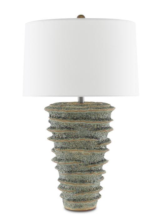 One Light Table Lamp in Green Moss finish