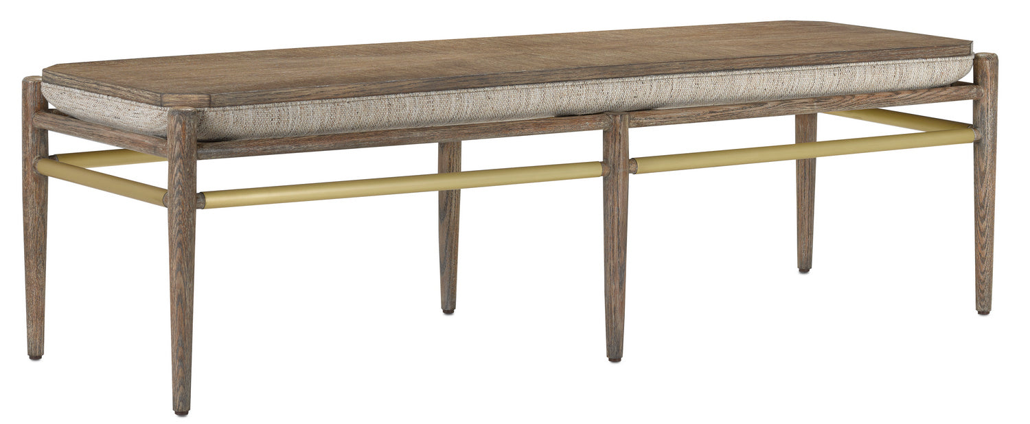 Bench in Light Pepper/Brushed Brass finish