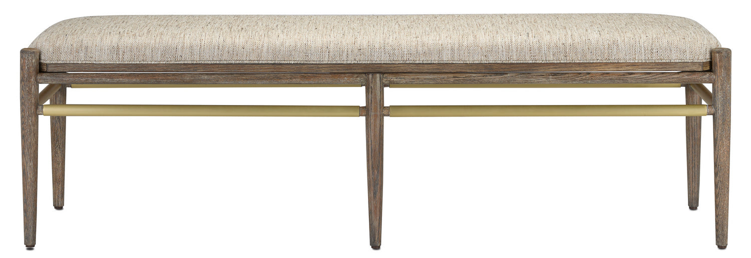 Bench in Light Pepper/Brushed Brass finish