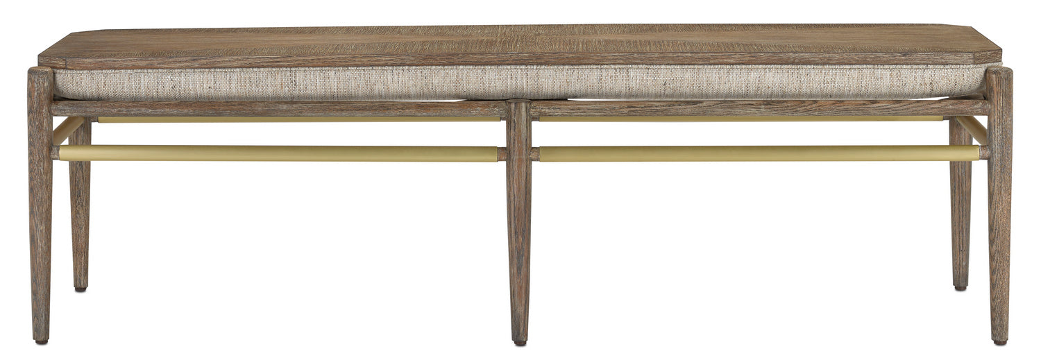 Bench in Light Pepper/Brushed Brass finish