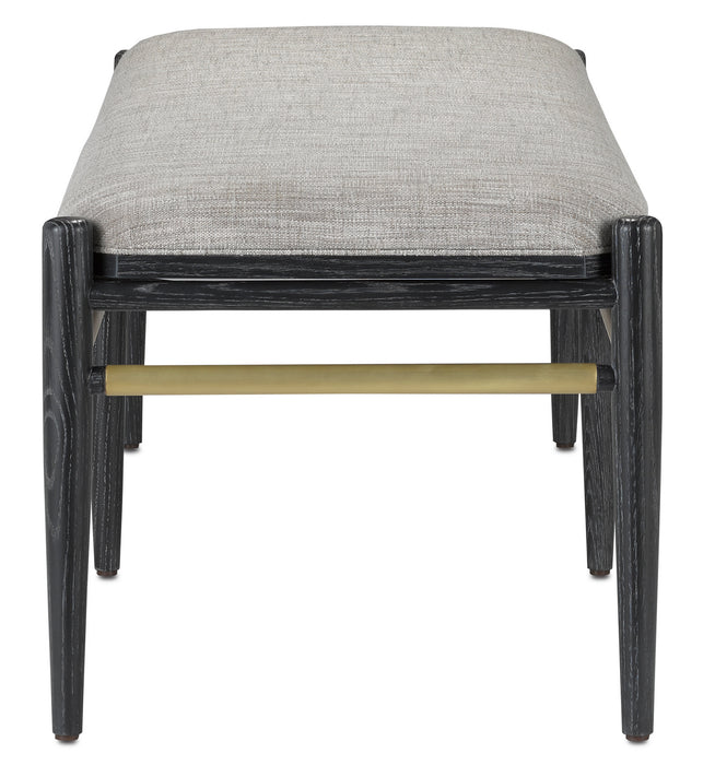 Bench in Cerused Black/Brushed Brass finish