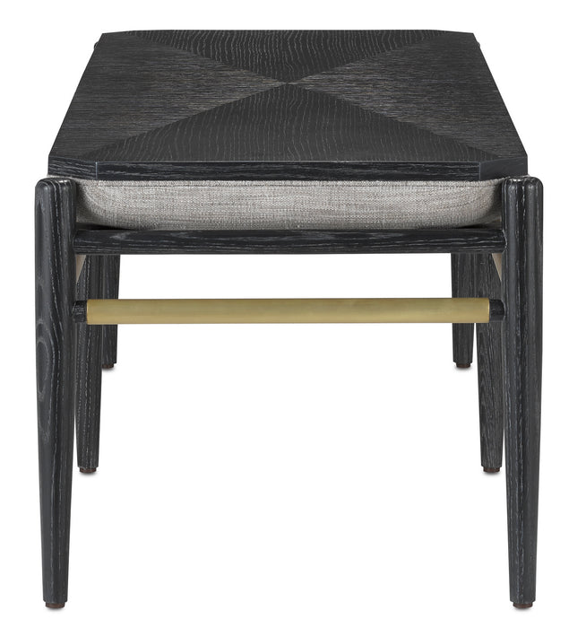 Bench in Cerused Black/Brushed Brass finish