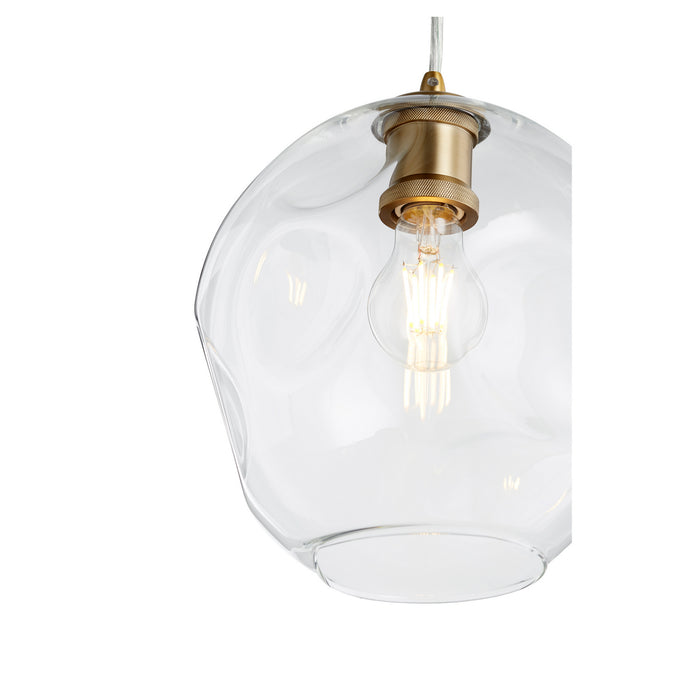 One Light Pendant from the Numen collection in Aged Brass finish