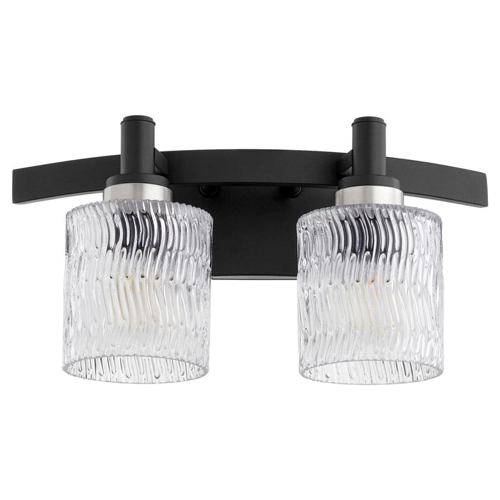 Two Light Vanity from the Stadium collection in Noir finish