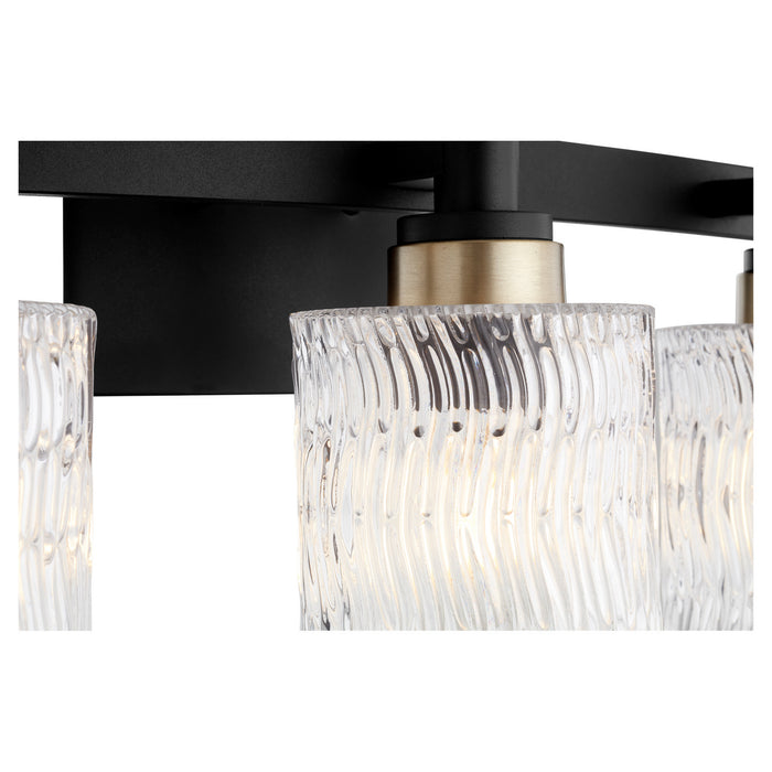 Three Light Vanity from the Stadium collection in Noir finish
