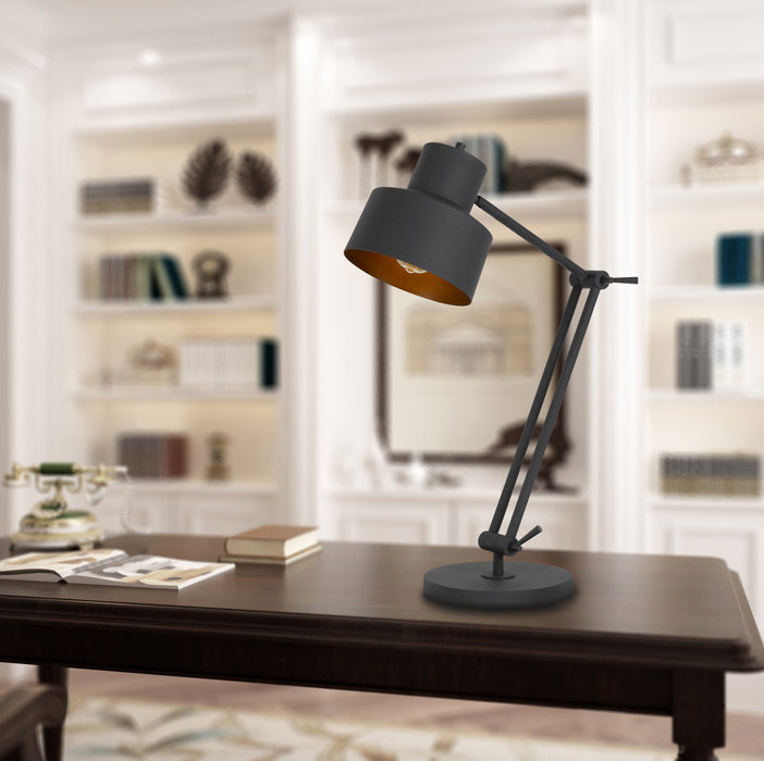 One Light Desk Lamp from the Davidson collection in Matte Black finish