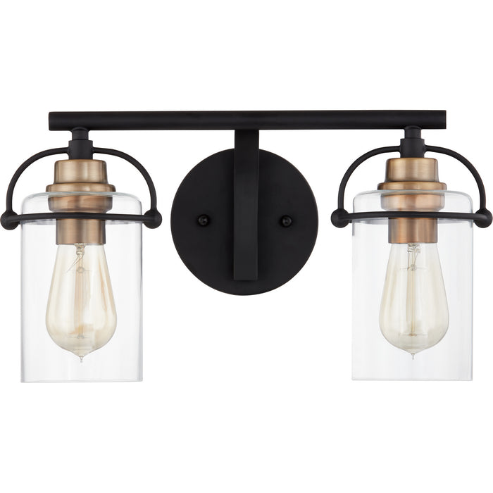 Two Light Bath from the Emerson collection in Matte Black finish