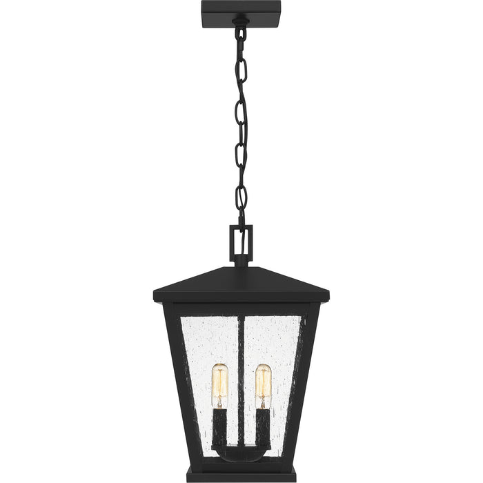 One Light Outdoor Hanging Lantern from the Joffrey collection in Matte Black finish