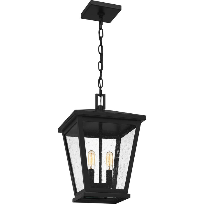 One Light Outdoor Hanging Lantern from the Joffrey collection in Matte Black finish