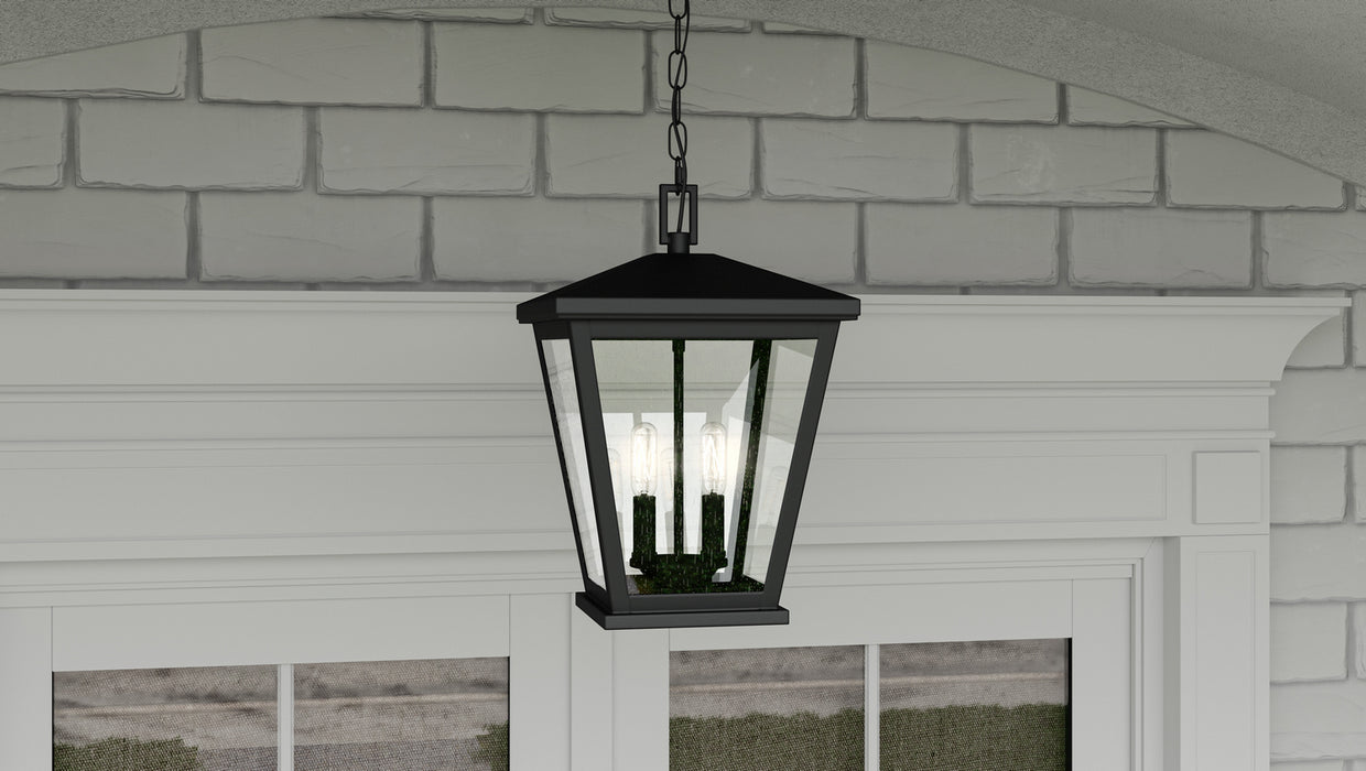 One Light Outdoor Hanging Lantern from the Joffrey collection in Matte Black finish